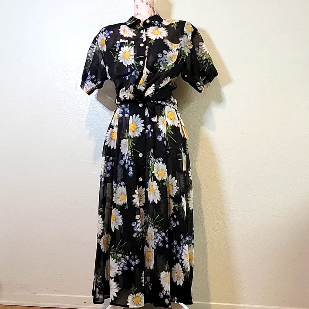 RARE | VTG | Daisy Print 2 Piece Skirt Set
